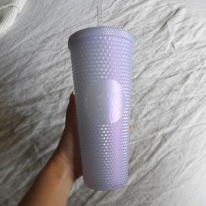 2021 Starbucks Iridescent White Lilac Studded Tumbler